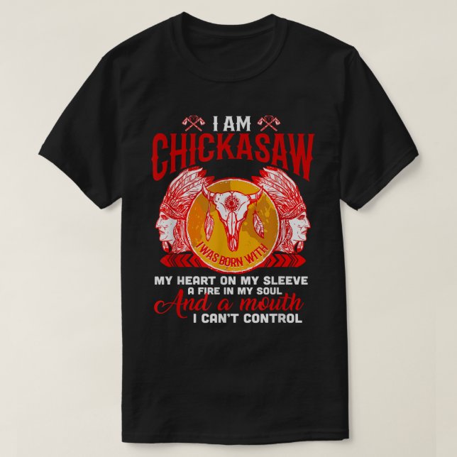 Camiseta Soy un nativo de Chickasaw orgulloso - nativo amer (Diseño del anverso)