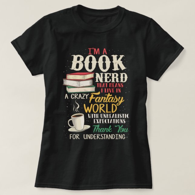 Camiseta Soy un Nerd del Libro - Lover del libro - Pullover (Diseño del anverso)
