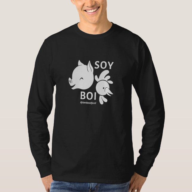 Camiseta Soy un niño amigo no come soja sarcástico tofu (Anverso)