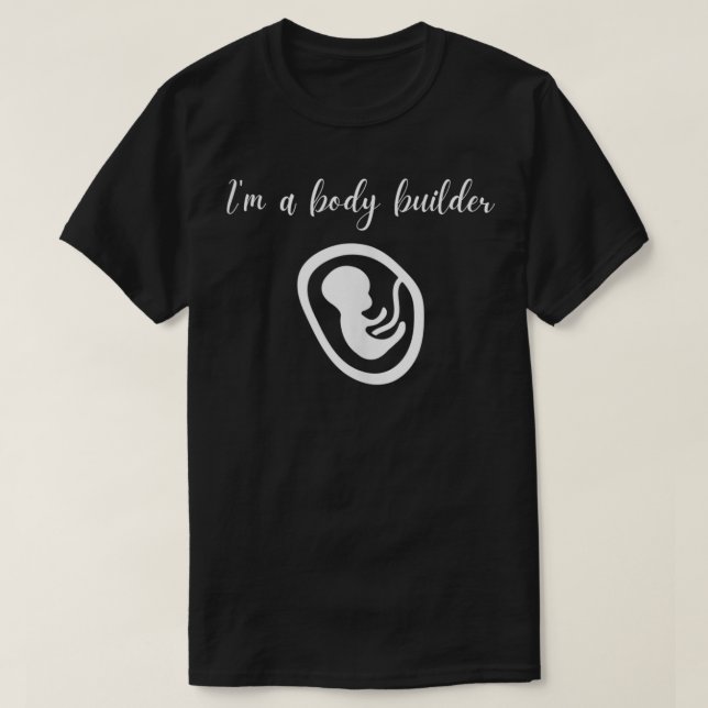 Camiseta Soy un niño con un embarazo divertido de Body Buil (Diseño del anverso)