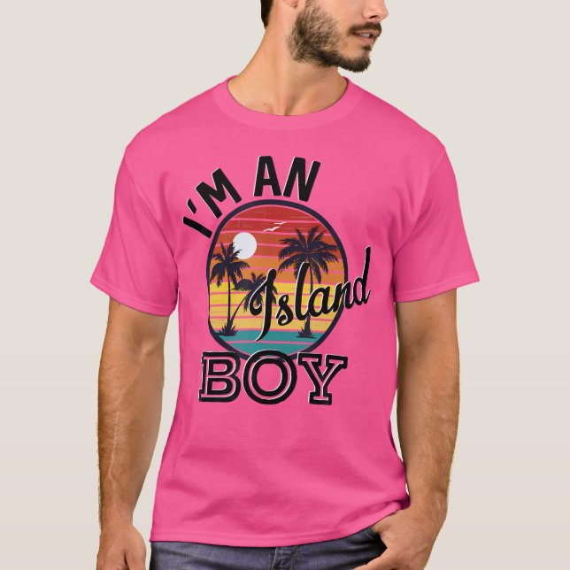 Camiseta Soy Un Niño De La Isla Con Letras De Rap Graciosas (Anverso)