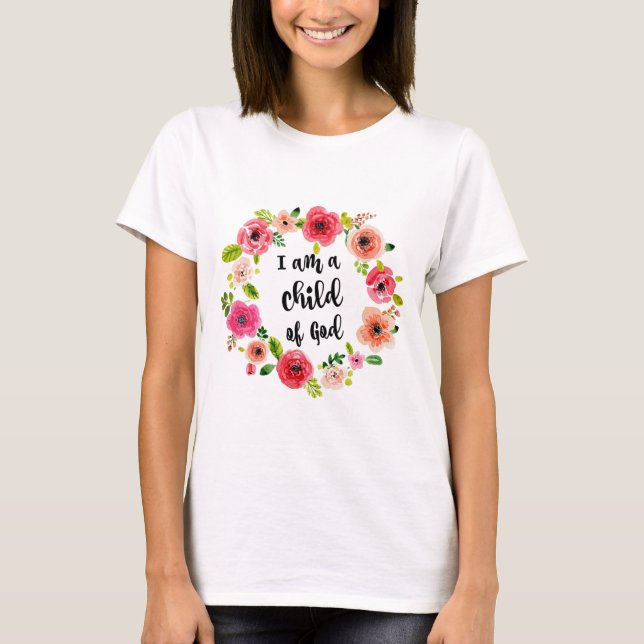 Camiseta Soy un niño del artículo floral de dios (Anverso)