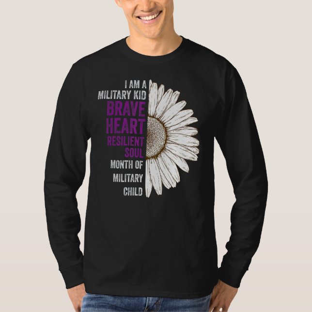 Camiseta Soy Un Niño Militar Púrpura (Anverso)