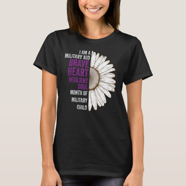Camiseta Soy Un Niño Militar Púrpura (Anverso)