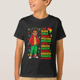 Camiseta Soy un niño negro mes de la historia niños niños a