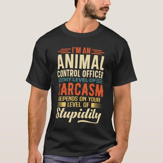 Camiseta Soy un oficial de control de animales (Anverso)