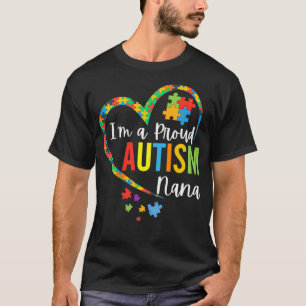 Camiseta Soy un orgulloso autismo Nana Love Heart Autism Aw