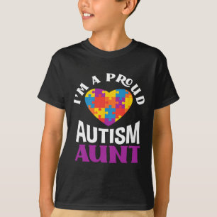 Camiseta Soy un orgulloso autismo tía Puzzle Heart Autism A