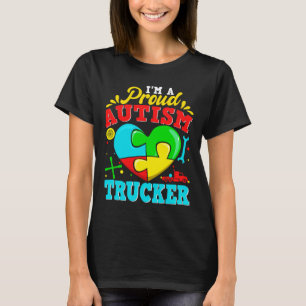 Camiseta Soy Un Orgulloso Camionero De Autismo Puzzle De Co