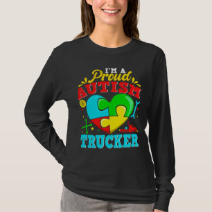 Camiseta Soy Un Orgulloso Camionero De Autismo Puzzle De Co
