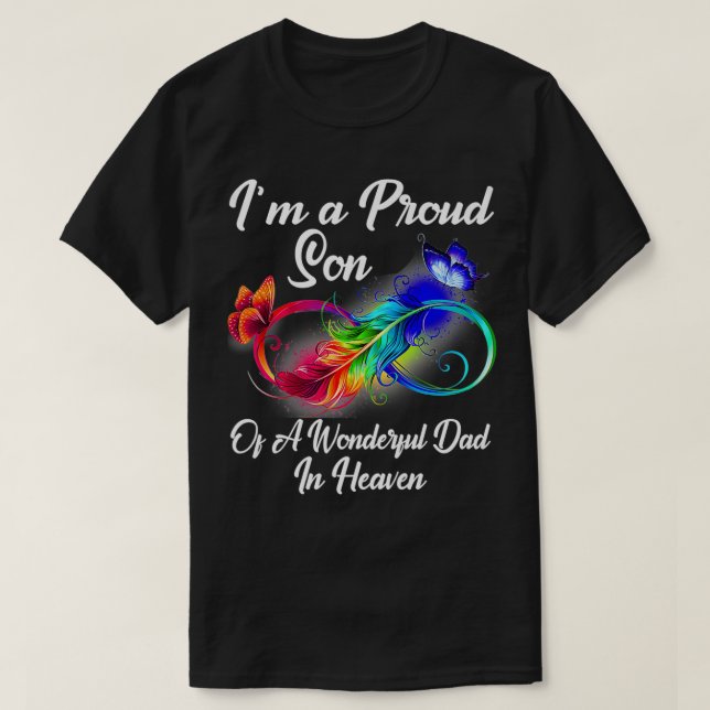 Camiseta Soy Un Orgulloso Hijo De Un Maravilloso Papá En Lo (Diseño del anverso)