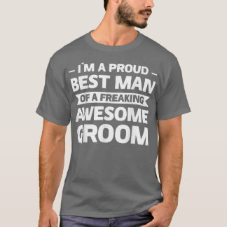 Camiseta Soy un orgulloso mejor hombre de novio.
