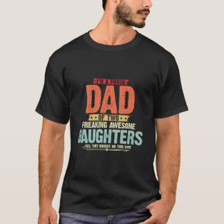 Camiseta SOY UN Orgulloso Padre De Dos Hijas Increíbles