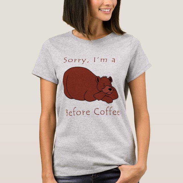 Camiseta Soy un oso antes del café (Anverso)