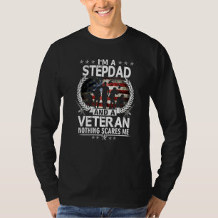 Camiseta Soy Un Padrastro Y Un Veterano Nada Me Da Miedo A 