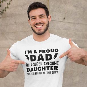 Camiseta Soy un padre orgulloso de una hija súper asombrosa
