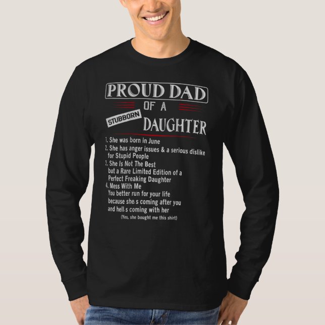 Camiseta Soy Un Padre Orgulloso De Una Hija Tonto 1 (Anverso)