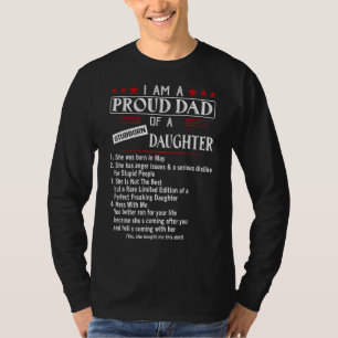 Camiseta Soy Un Padre Orgulloso De Una Hija Tonto Nacida En