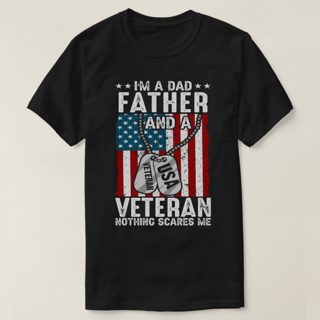 Camiseta Soy un padre y un veterano nada me asusta (Diseño del anverso)
