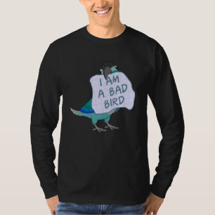 Camiseta Soy Un Pájaro Malo En La Conciencia Turquesa De La
