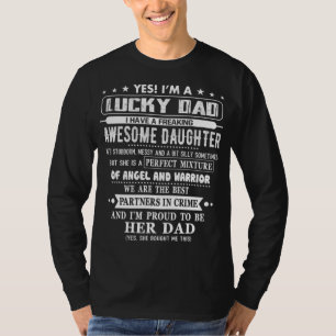 Camiseta Soy un papá afortunado, tengo una hija increíble q