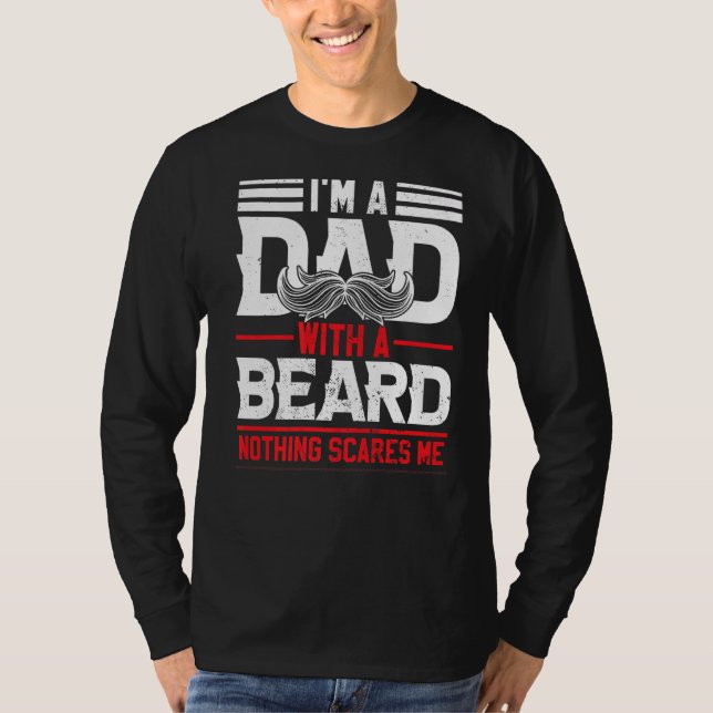 Camiseta Soy un papá con un bigote de barba (Anverso)