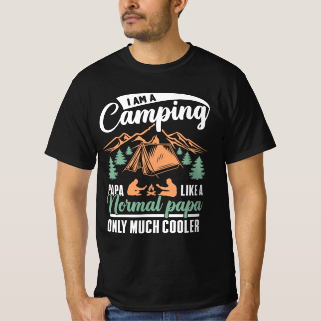 Camiseta Soy un papa de camping Dad Mens Funny camping love (Anverso)