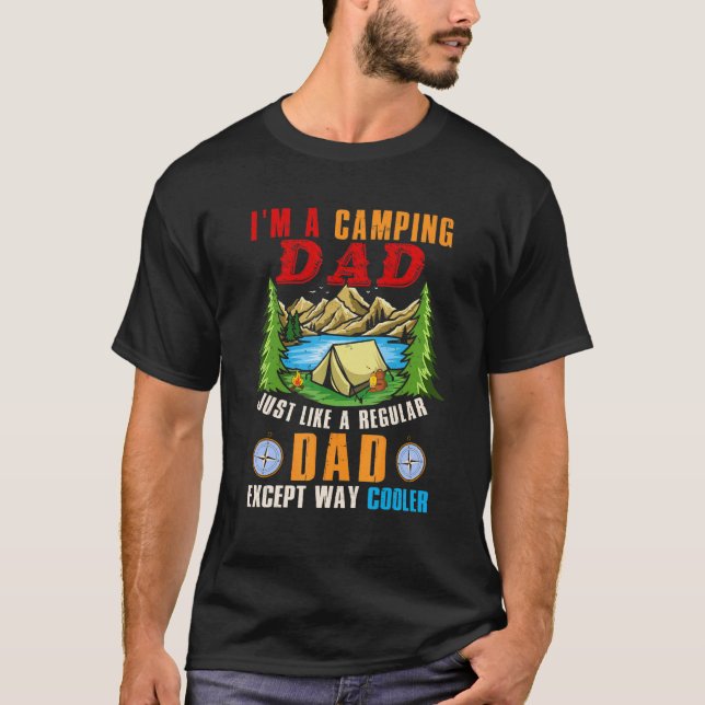 Camiseta Soy un papá de camping excepto Padre feliz muy frí (Anverso)