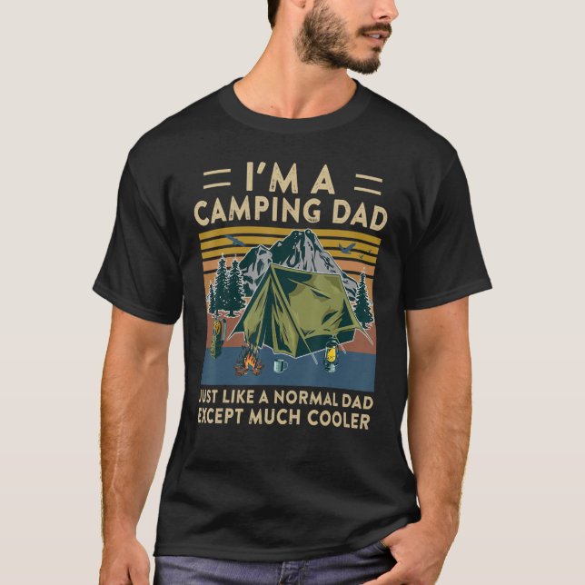 Camiseta Soy un papá de camping igual que papá normal excep (Anverso)