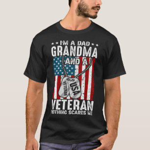 Camiseta Soy un papa graduada y un veterano nada me asusta