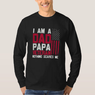 Camiseta Soy Un Papá Papa Veterano La Bandera Estadounidens