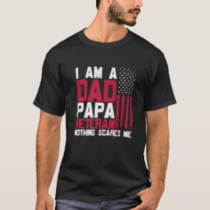 Camiseta Soy Un Papá Papa Veterano La Bandera Estadounidens