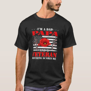 Camiseta Soy un papá papá y un veterano nada me asusta, pap