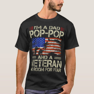 Camiseta SOY Un Papá Pop Pop Y Veterano Divertido Retro Pap