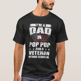 Camiseta Soy un papá Pop Veterano Veterano Día del Padre Ho