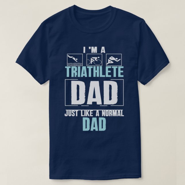 Camiseta Soy un papá triatleta igual que un papá normal (Diseño del anverso)