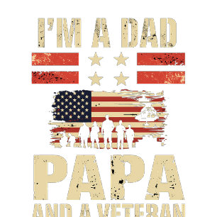 Camiseta Soy un papá veterano diseño para patriotas orgullo