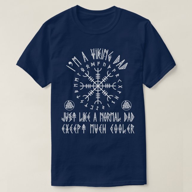 Camiseta Soy Un Papá Vikinés Como Un Papá Normal Excepto Mu (Diseño del anverso)