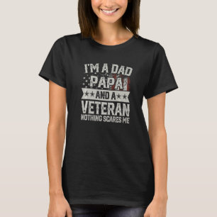 Camiseta Soy un papá y una veterana chica norteamericana.
