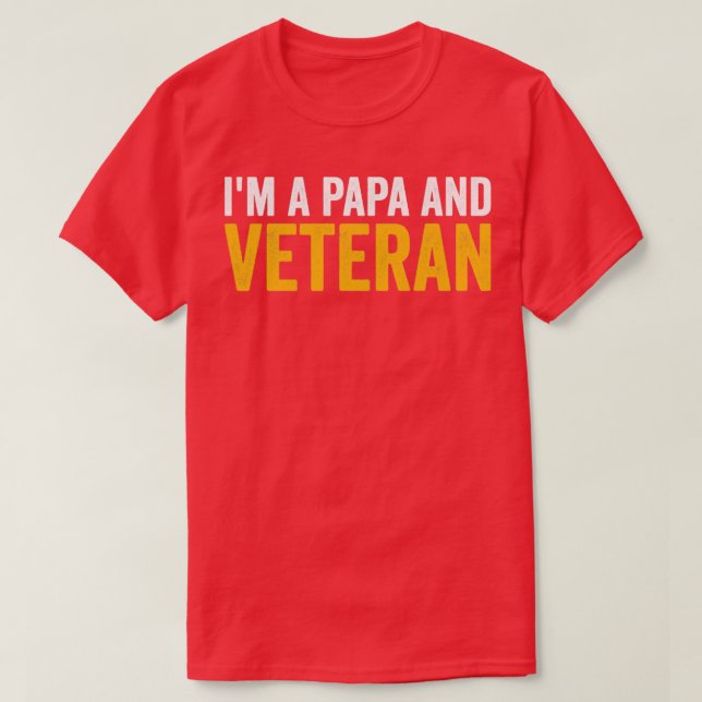 Camiseta Soy Un Papa Y Veterano (Diseño del anverso)