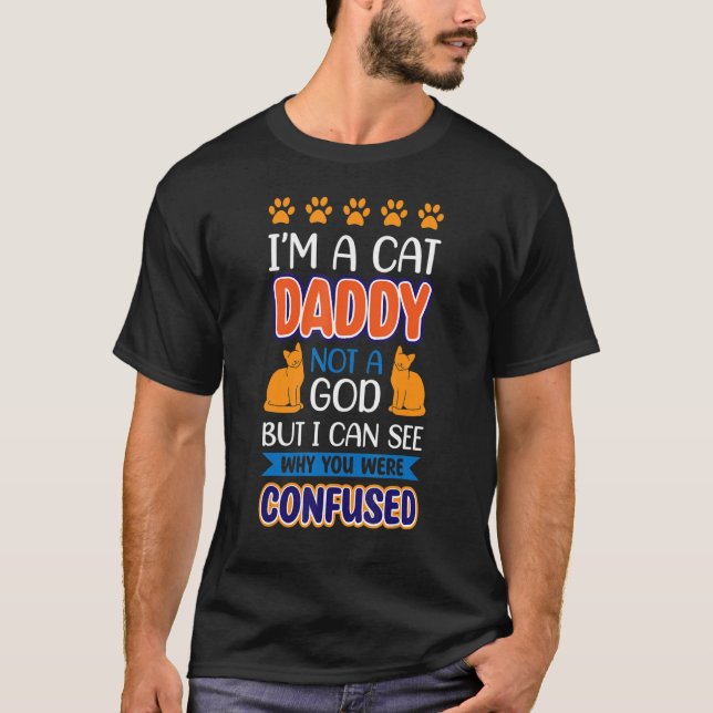 Camiseta Soy Un Papi Gato, No Un Gato De Dios (Anverso)