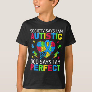 Camiseta Soy un perfecto autismo Concienciación niños puzzl