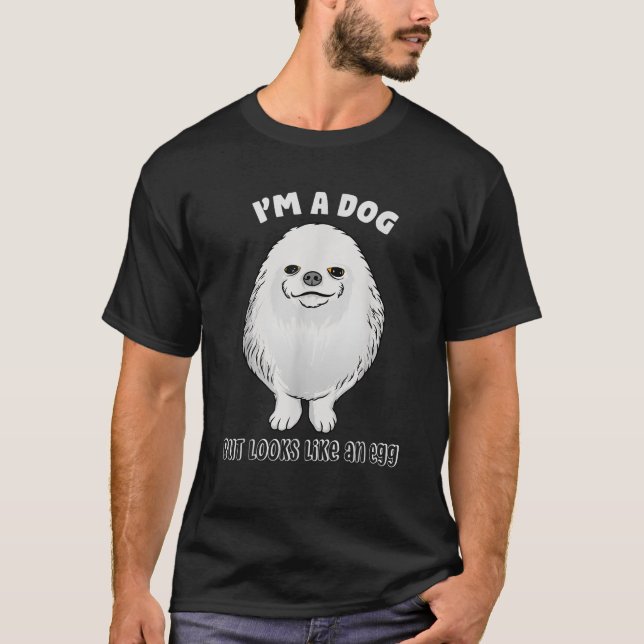 Camiseta Soy un perro, pero parece un meme divertido de hue (Anverso)
