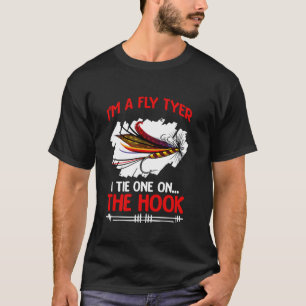 Camiseta Soy un pescador de moscas que ata moscas pescador