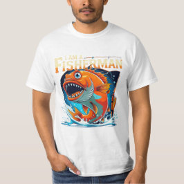 Camiseta Soy un pescador - Diseño de peces grandes audaces