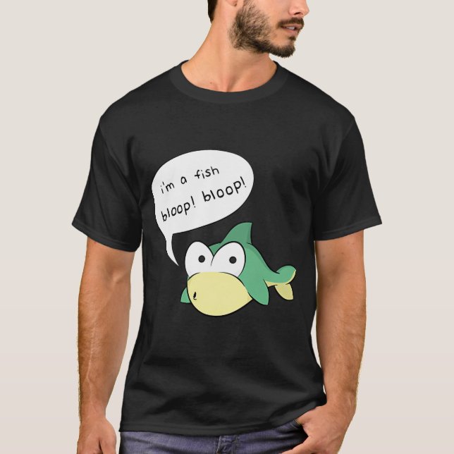 Camiseta soy un pez haciendo glub glub (Anverso)