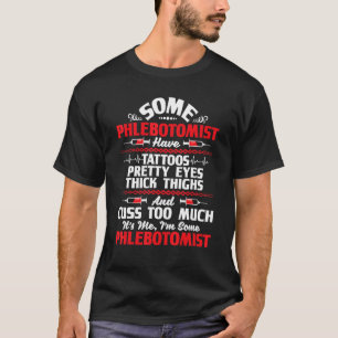 Camiseta Soy un Phlebotomist Bonito Ojos Tattoo Phlebotom