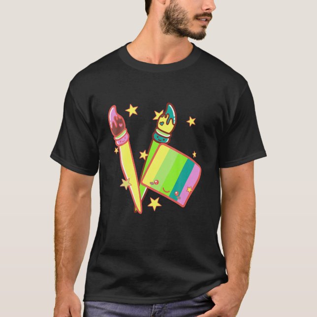 Camiseta Soy Un Pintor De Cara, Traje Artista Cuto (Anverso)