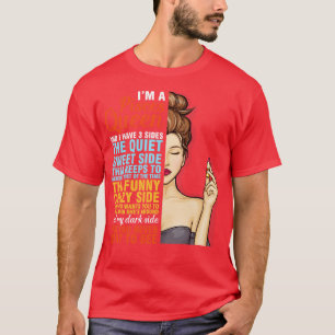 Camiseta Soy Un Piscis Tengo 3 Lados Tranquilos Dulces Dive