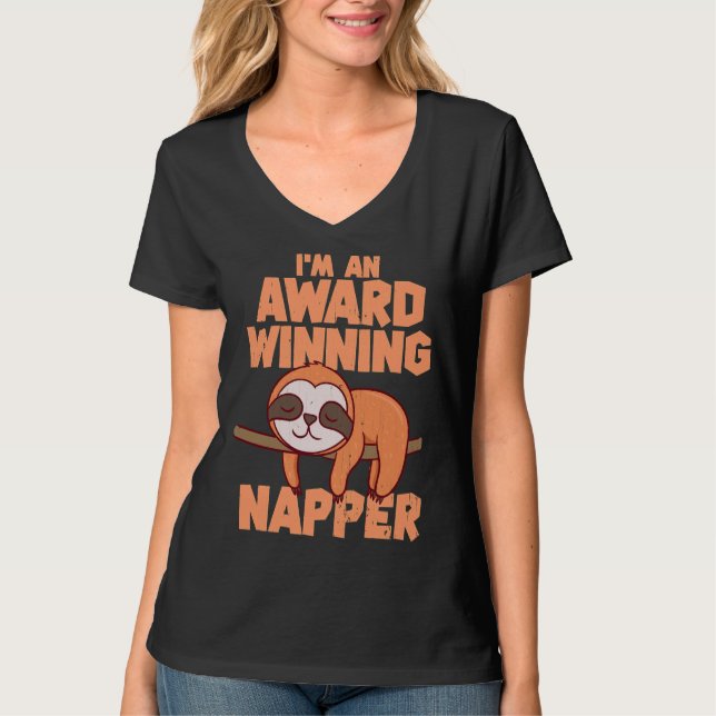 Camiseta Soy Un Premio Ganador De Napper Funny Sloth (Anverso)